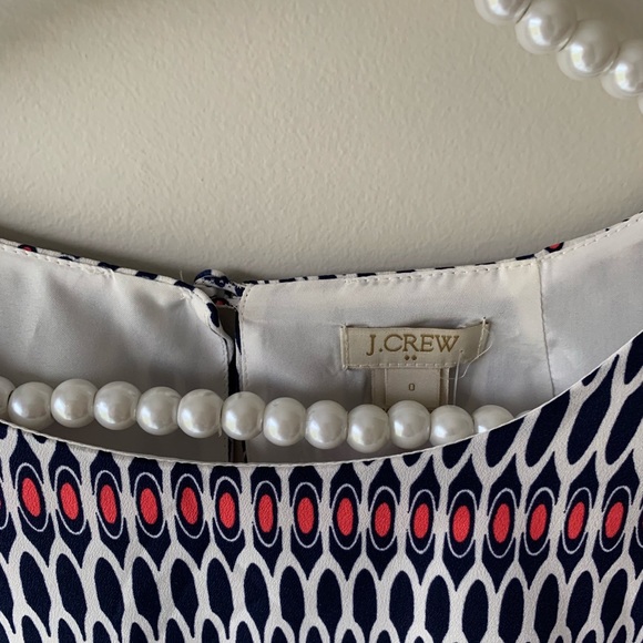 J. Crew Long Sleeve Patterned Shift Dress 0 - Picture 6 of 7